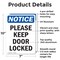 Signmission Please Keep Door Locked, 7 in W x Rectangle, Aluminum OS-2PACK-NS-A-710-V-17472 - alternate 4